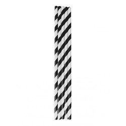 Paper Straws - Black & White Striped